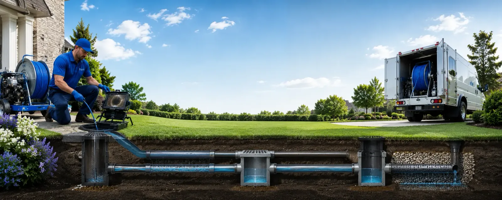 Outdoor drain cleaning information for Bridgeport, PA